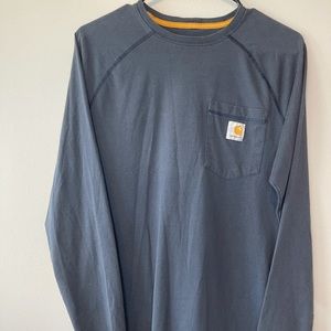 Navy Carhartt Relaxed Fit Long-sleeve Small